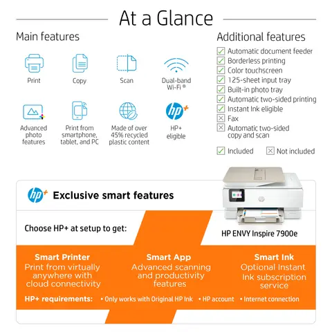 HP ENVY Inspire 7955e All-in-One Printer view 3